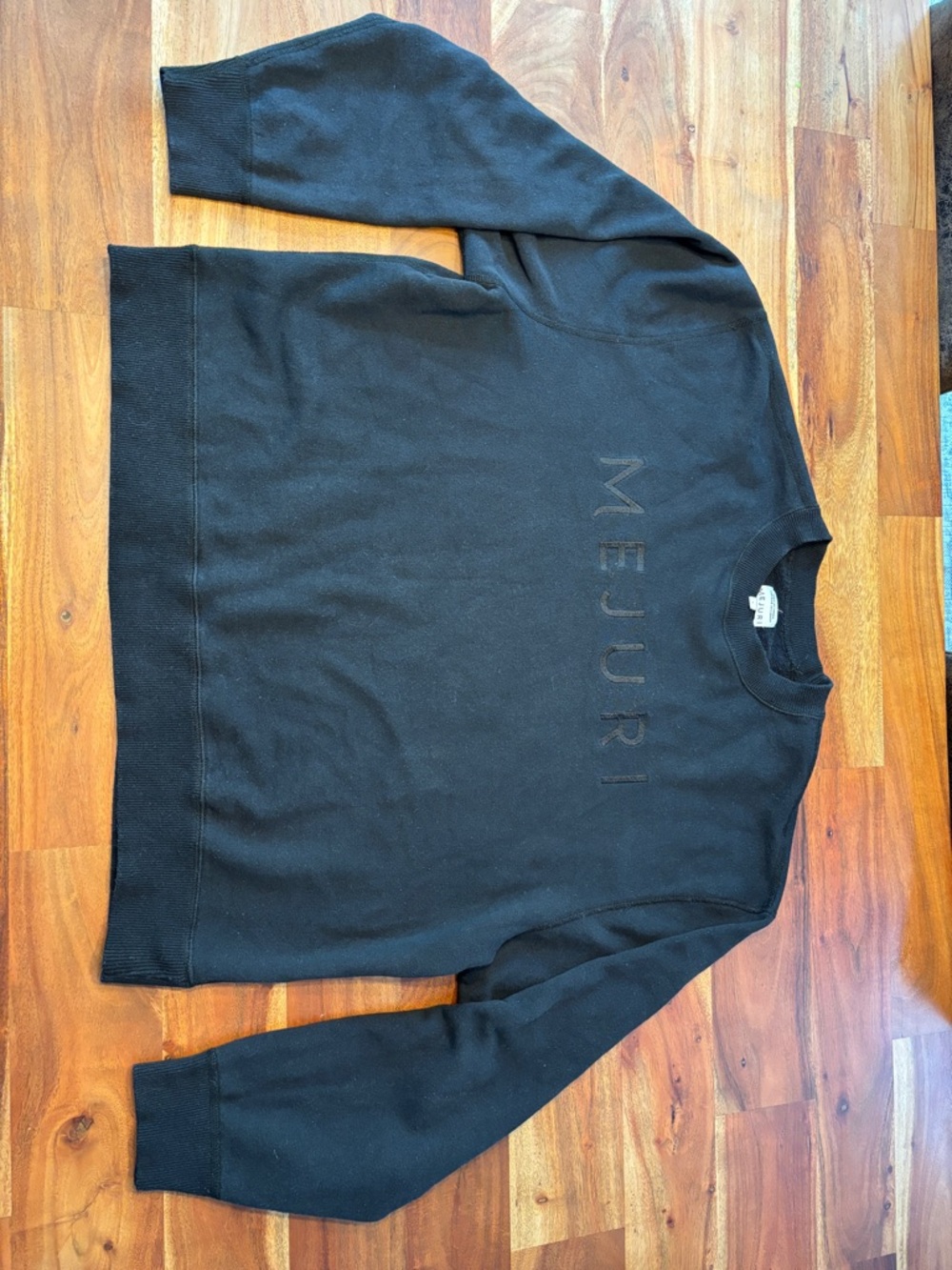 Mejuri Black Embroidered Logo Crewneck Sweatshirt - UNISEX - Black - Large - Picture 2 of 10